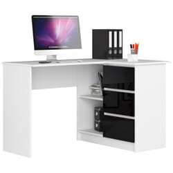 AKORD Furniture Factory IP0P3SPOLCZA001 bureau d'ordinateur Noir, Blanc