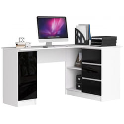 AKORD Furniture Factory IP0PBIUPOLCZA004 bureau d'ordinateur Noir, Blanc