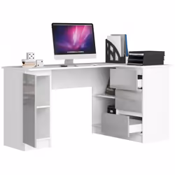 AKORD Furniture Factory IP0PBIUPOLMET004 bureau d'ordinateur Blanc
