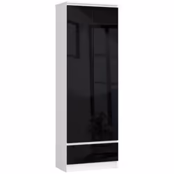 AKORD Furniture Factory RP0PREGPOLCZA001D2, Noir, Blanc, 4 étagères, Brillant, 16 mm, 350 mm, 600 mm
