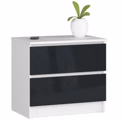 AKORD Furniture Factory OP0PK-6BIAGRA001, Blanc, 2 tiroir(s), Brillant, 16 mm, 51 cm, 400 mm
