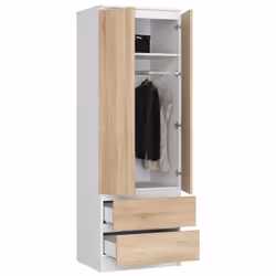 AKORD Furniture Factory SP0PSYSBIASON001 placard et armoire de chambre à coucher 1 étagères 2 portes(s) Blanc
