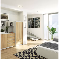 AKORD Furniture Factory SP0PSYSBIASON001 placard et armoire de chambre à coucher 1 étagères 2 portes(s) Blanc - Vue supplémentaire 6