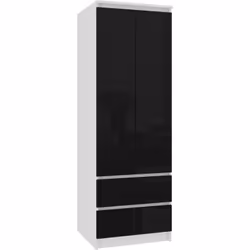 AKORD Furniture Factory SP0PSYSBIACZA005, Blanc, Armoire, 1 étagères, 2 portes(s), Brillant, Porte à charnière