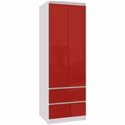 AKORD Furniture Factory SP0PSYSBIACZE005, Blanc, Armoire, 1 étagères, 2 portes(s), Brillant, Porte à charnière