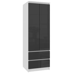 AKORD Furniture Factory SP0PSYSBIAGRA005 placard et armoire de chambre à coucher 1 étagères 2 portes(s) Blanc