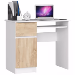 AKORD Furniture Factory IP0PBIUBIASONPIKSLEW, Droit, Forme rectangulaire, Mat, Blanc, Couleur chêne, 1 tiroir(s), 500 mm
