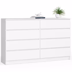 AKORD Furniture Factory OP0LK-160BIA8, Blanc, 8 tiroir(s), Mat, 16 mm, 71 cm, 400 mm
