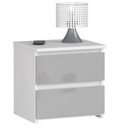 AKORD Furniture Factory OP0LCL2POLMET Table de nuit et table de chevet 2 tiroir(s)