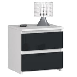 AKORD Furniture Factory OP0LCL2POLGRAFIT Table de nuit et table de chevet 2 tiroir(s)