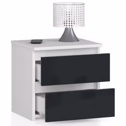 AKORD Furniture Factory OP0LCL2POLGRAFIT Table de nuit et table de chevet 2 tiroir(s)