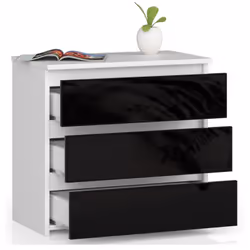 AKORD Furniture Factory OP0LCL-POL002CZAR Table de nuit et table de chevet 3 tiroir(s)