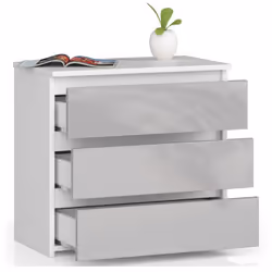 AKORD Furniture Factory OP0LCL-POLMET Table de nuit et table de chevet 3 tiroir(s)