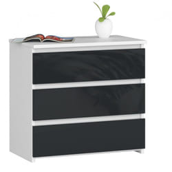 AKORD Furniture Factory OP0LCL-POLGRAFIT Table de nuit et table de chevet 3 tiroir(s)