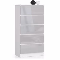 AKORD Furniture Factory OP0LK-6.METAL, Blanc, 5 tiroir(s), Brillant, 16 mm, 51 cm, 400 mm
