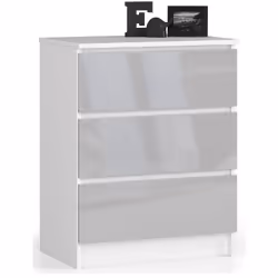 AKORD Furniture Factory OP0LK-3MET, Blanc, 3 tiroir(s), Brillant, 16 mm, 51 cm, 400 mm