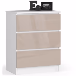 AKORD Furniture Factory OP0LK-3CAPU, Blanc, 3 tiroir(s), Brillant, 16 mm, 51 cm, 400 mm