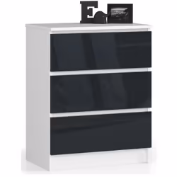 AKORD Furniture Factory OP0LK-3GRAF, Blanc, 3 tiroir(s), Brillant, 16 mm, 51 cm, 400 mm