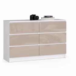 AKORD Furniture Factory OP0LK-CAPU, Blanc, 6 tiroir(s), Brillant, 16 mm, 51 cm, 400 mm