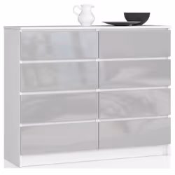 AKORD Furniture Factory OP0LK-1METAL, Blanc, 8 tiroir(s), Brillant, 16 mm, 51 cm, 400 mm