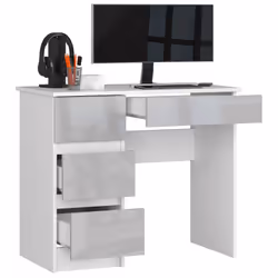 AKORD Furniture Factory IP0PBIUMETPOLLEA7 bureau d'ordinateur Blanc - Vue supplémentaire 2