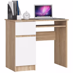 AKORD Furniture Factory IP0PBIUSONBIAPIKSLEW, Droit, Forme rectangulaire, Mat, Blanc, Couleur chêne, 1 tiroir(s), 500 mm