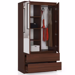 AKORD Furniture Factory SP0PSYSWENLUST placard et armoire de chambre à coucher 4 étagères 2 portes(s) Wenge