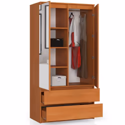 AKORD Furniture Factory SP0PSYSOLCHLUST placard et armoire de chambre à coucher 4 étagères 2 portes(s)