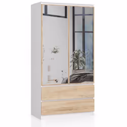 AKORD Furniture Factory SP0PSYSBIASONLUST, Blanc, Armoire, 4 étagères, 2 portes(s), Mat, Porte à charnière