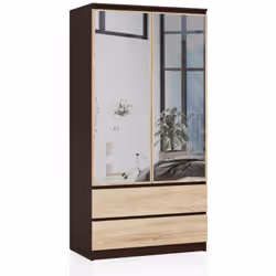 AKORD Furniture Factory SP0PSYSWENSONLUST, Wenge, Armoire, 4 étagères, 2 portes(s), Mat, Porte à charnière
