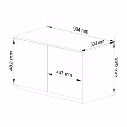 AKORD Furniture Factory SP0PSYSNADCZARPOL placard et armoire de chambre à coucher 2 étagères 2 portes(s) Blanc