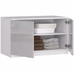 AKORD Furniture Factory SP0PSYSNADMETPOL placard et armoire de chambre à coucher 2 étagères 2 portes(s) Blanc