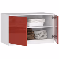 AKORD Furniture Factory SP0PSYSNADCZERPOL placard et armoire de chambre à coucher 2 étagères 2 portes(s) Blanc