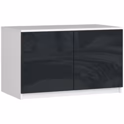 AKORD Furniture Factory SP0PSYSNADGRAFPOL, Blanc, Armoire, 2 étagères, 2 portes(s), Brillant, Porte à charnière