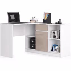 AKORD Furniture Factory OP0LZESCAPUPOL, Blanc, 1 tiroir(s), Brillant, 6 étagères, 1 portes(s), 16 mm
