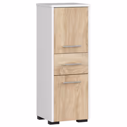 AKORD Furniture Factory OP0LLAZ85BIASON, Blanc, Sur pied, 3 étagères, 1 tiroir(s), 2 portes(s), Mat