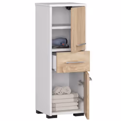 AKORD Furniture Factory OP0LLAZ85BIASON armoire de rangement de salle de bain Blanc