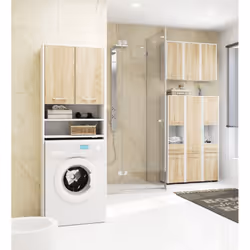 AKORD Furniture Factory OP0LLAZPRALBIASON armoire de rangement de salle de bain Blanc - Vue supplémentaire 4
