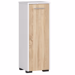 AKORD Furniture Factory OP0LSZAS30BIASON, Blanc, Sur pied, 2 étagères, 1 portes(s), Mat, Porte à charnière