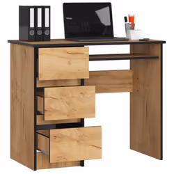 AKORD Furniture Factory IP0PBIUCRA009 bureau d'ordinateur Couleur chêne