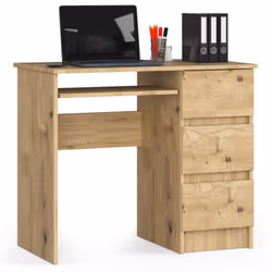 AKORD Furniture Factory IP0PBIUART008, Droit, Forme rectangulaire, Mat, Couleur chêne, 3 tiroir(s), 500 mm