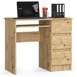 AKORD Furniture Factory IP0PBIUART008 bureau d'ordinateur Couleur chêne