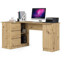 AKORD Furniture Factory IP0PBIUART005 bureau d'ordinateur Couleur chêne