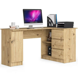 AKORD Furniture Factory IP0PBIUART006 bureau d'ordinateur Couleur chêne