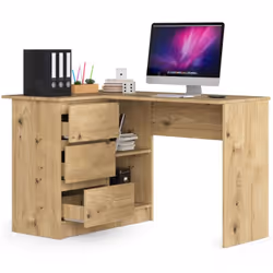 AKORD Furniture Factory IP0P3SDABART0028 bureau d'ordinateur Couleur chêne