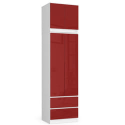AKORD Furniture Factory SZCLPS60NADBIACZERPOL placard et armoire de chambre à coucher 3 étagères 2 portes(s) Blanc