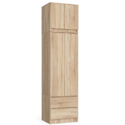 AKORD Furniture Factory SZCLPS60NADSON placard et armoire de chambre à coucher 3 étagères 2 portes(s) Chêne