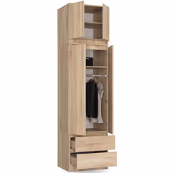 AKORD Furniture Factory SZCLPS60NADSON placard et armoire de chambre à coucher 3 étagères 2 portes(s) Chêne