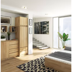AKORD Furniture Factory SZCLPS60NADSON placard et armoire de chambre à coucher 3 étagères 2 portes(s) Chêne - Vue supplémentaire 4