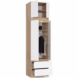 AKORD Furniture Factory SZCLPS60NADSONBIA placard et armoire de chambre à coucher 3 étagères 2 portes(s) Chêne